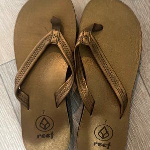 Gold REEF Flip flops